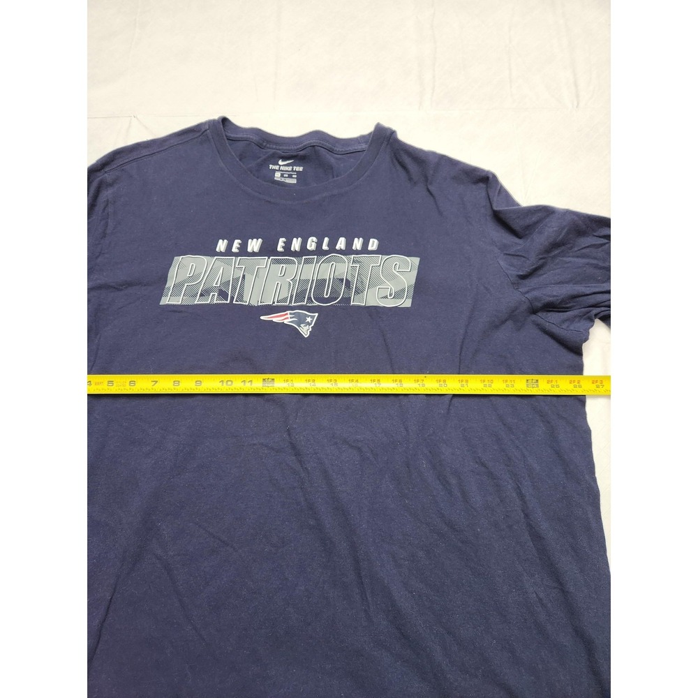 New England Patriots Shirt Mens 3XL Blue NFL Football Nike Long Sleeve Tee - Picture 7 of 12